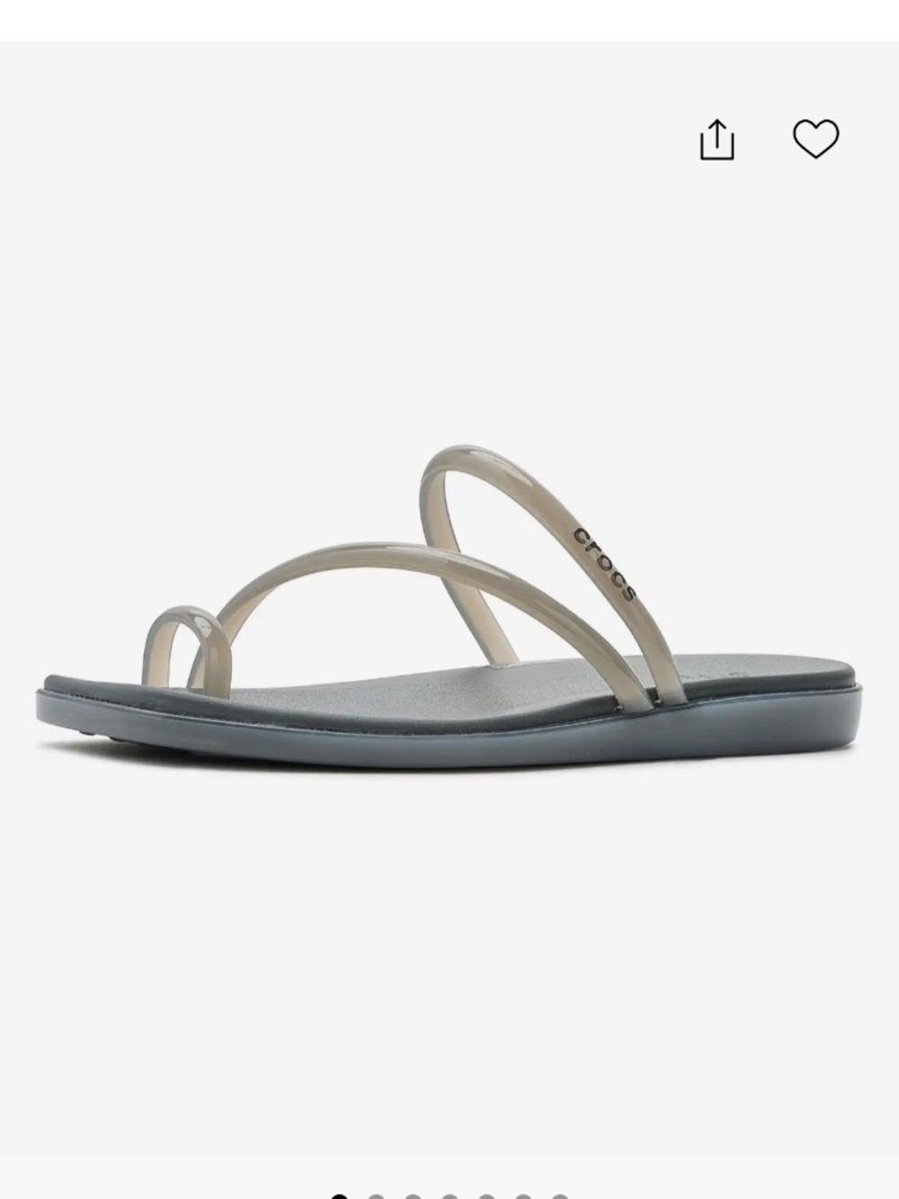 Crocs Miami Toe Loop - color is Carbon Jelly sandal - NWOT